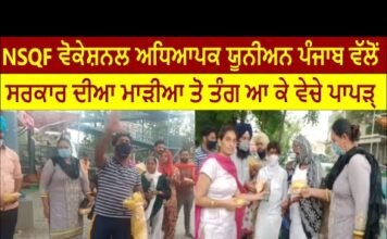 NSQF Vocational Teachers Union Punjab sells papads out of frustration