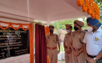 डी.जी.पी. दिनकर गुप्ता द्वारा तरन तारन में इंटीगे्रटिड स्पोट्र्स कॉम्पलैक्स का उद्घाटन कार्यालय डायरैक्टर जनरल ऑफ पुलिस, पंजाब