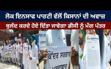 The Lok Insaf Party will raise the voice of the farmers and hand over the demand letter to the DC