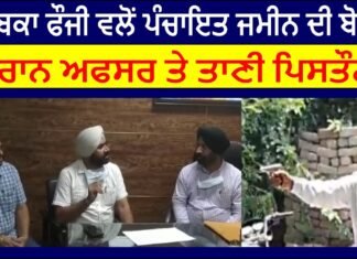 Ex-serviceman pulls a pistol on an officer during a panchayat land auction