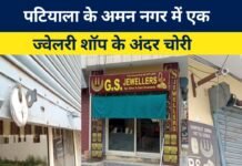 Theft inside a jewelery shop in Aman Nagar, Patiala