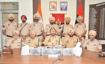 अमृतसर पुलिस की बड़ी कार्रवाई: सीमा पार तस्करी मॉड्यूल का भंडाफोड़, 4 किलो से ज्यादा हेरोइन और हथियार बरामद